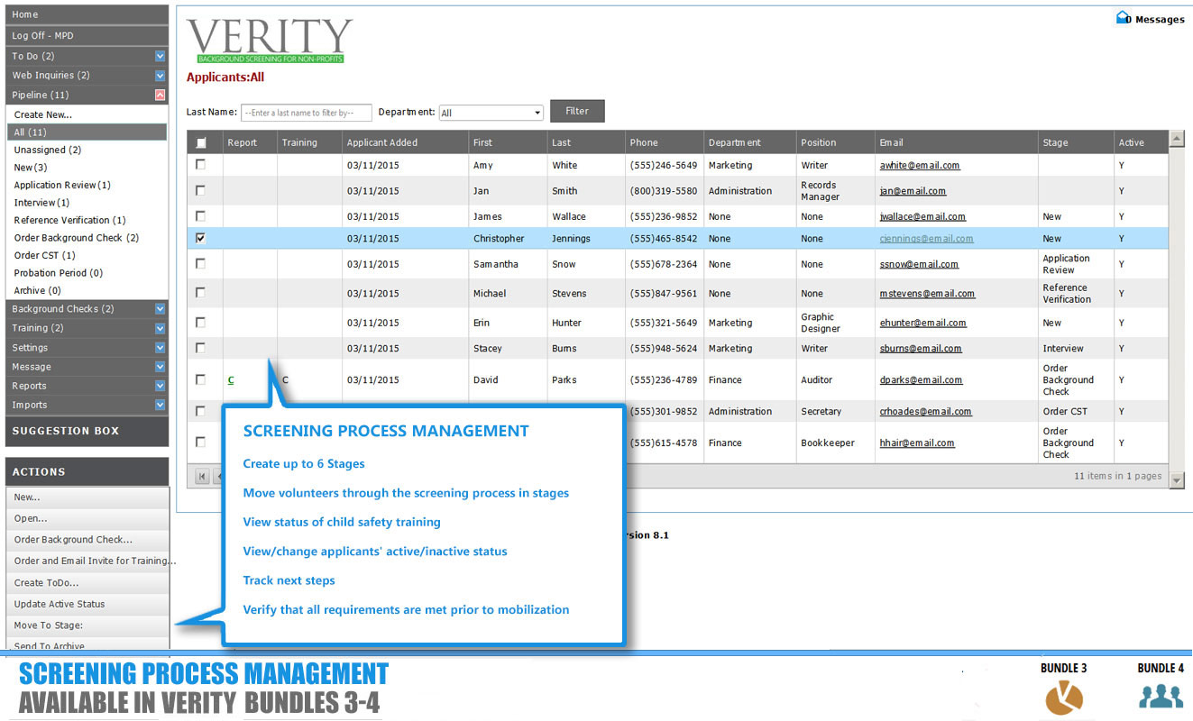 VERITY Bundle Options Protect Youth Sports Coach Background Checks